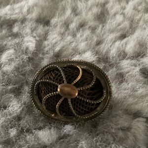 Vintage-Inspired Gold Filled Mourning Hair Brooch/Pin ESTATE SALE FIND 🌹🌸❤️